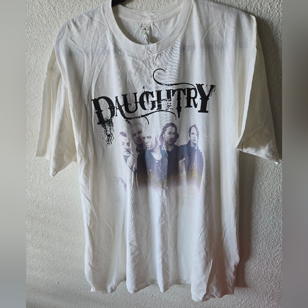 Alstyle White Graphic Band Tee